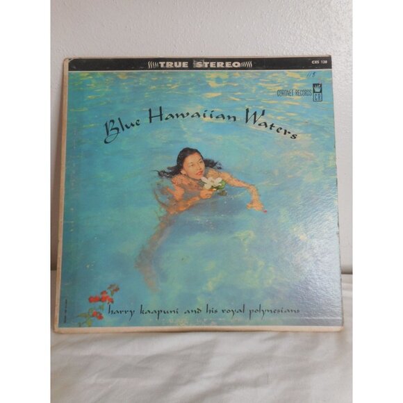 Blue Hawaiian Waters Harry Kaapuni and His Royal Polynesians LP Vinyl Record - Picture 1 of 7